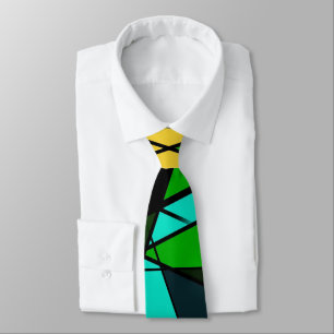 Modern Triangle Colorful Geometric Tie