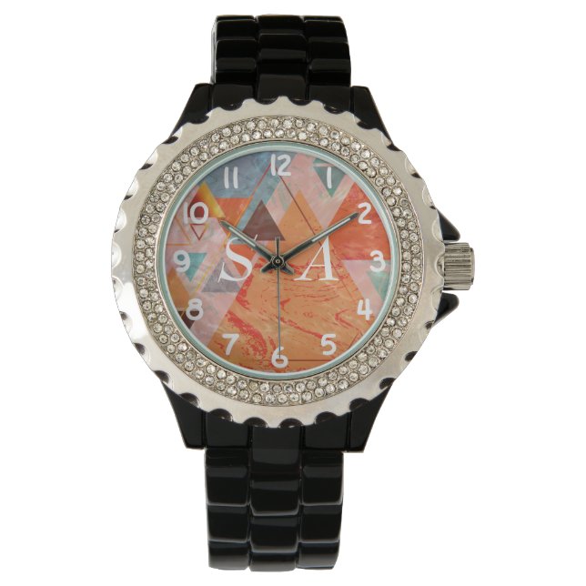Modern triangle design – artistic geometry  watch (Front)