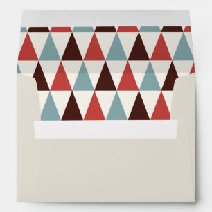 Modern Triangle Pattern Return Address Envelope