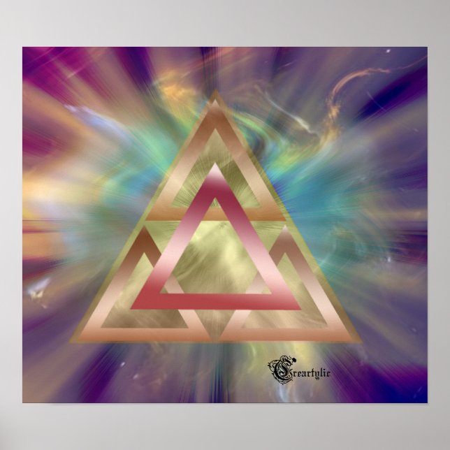 modern triangle Poster (Front)
