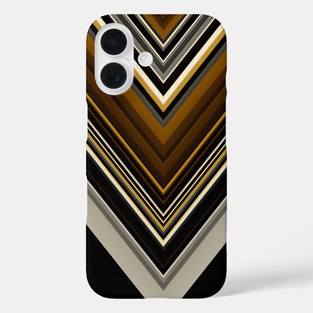 Modern triangles abstract and custom initials Case-Mate iPhone case (Back)