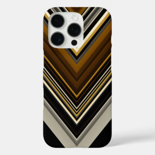 Modern triangles abstract and custom initials iPhone 16 pro case