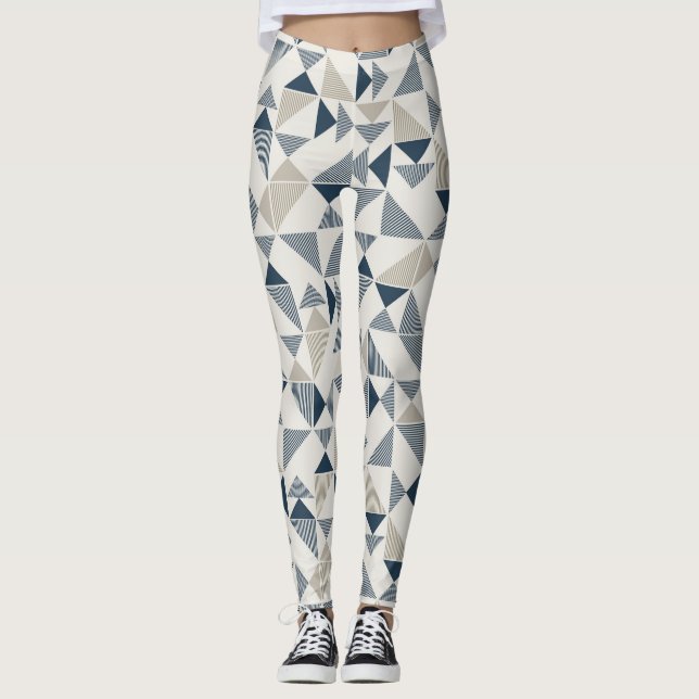 modern triangles leggings (Front)