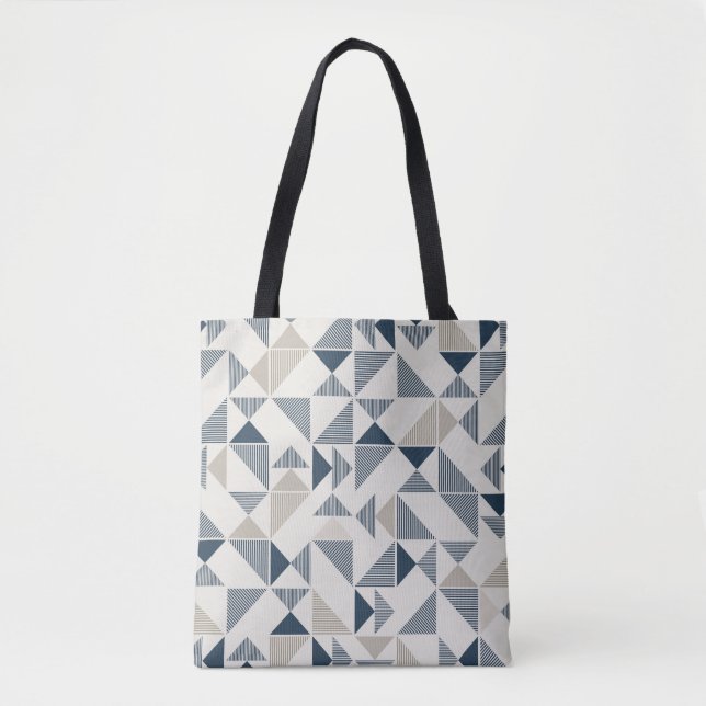 modern triangles tote bag (Front)