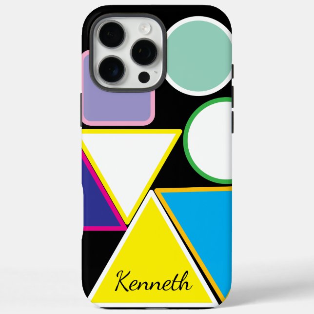 Modern Triangles Vibrant Geometric Patterned  Case-Mate iPhone Case (Back)