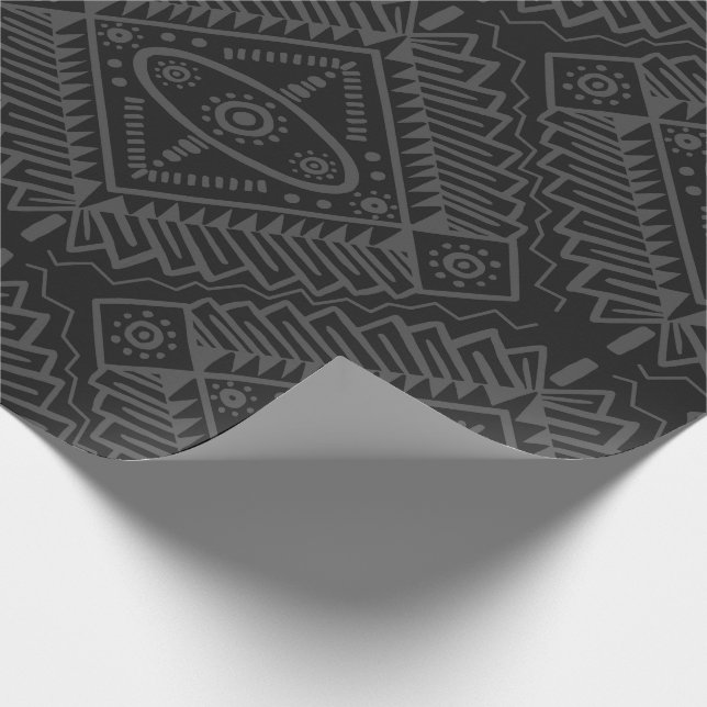Modern Tribal African Wrapping Paper (Corner)