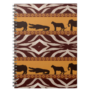 Modern Tribal African Zebra Pattern Animal Print Notebook