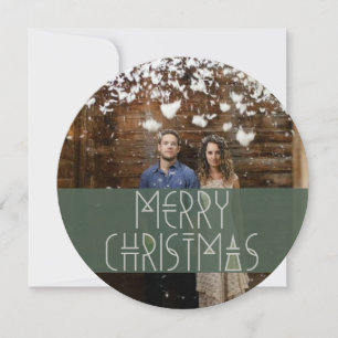 Modern Tribal Christmas Card   5.25 x 5.25 Circle