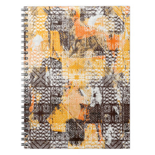 Modern tribal geometric seamless pattern notebook