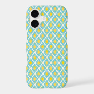 Modern tribal ikat blue yellow fashion