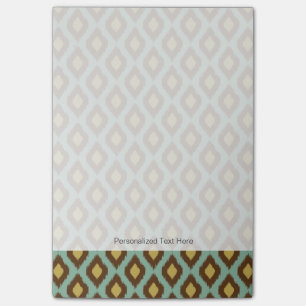 Modern tribal ikat blue yellow modern post-it notes