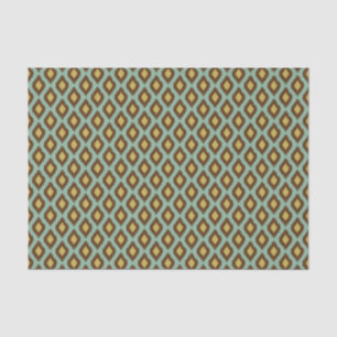 Modern tribal ikat blue yellow modern tissue paper