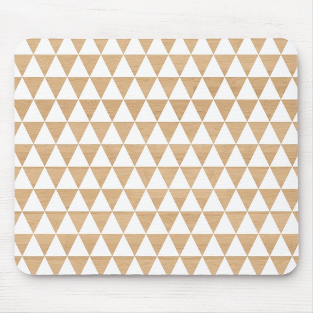 Modern tribal wood geometric chic andes pattern mouse mat (Front)