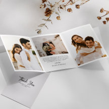 Modern Trifold Wedding Thank You Card