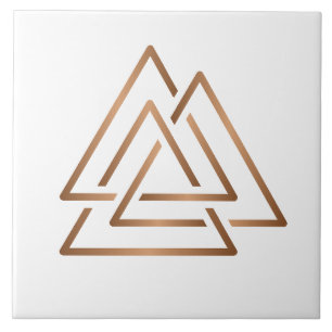 Modern Trinity Knot Tile - Minimalist Bronze