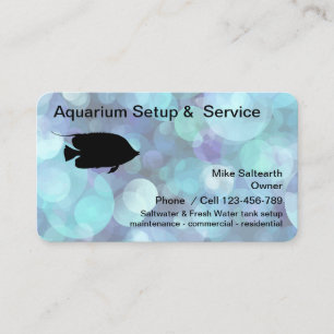 Modern Tropical Aquarium Services Business Card