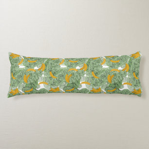 Modern Tropical Banana Greenery Pattern Body Cushion