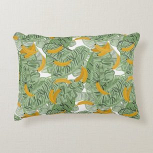 Modern Tropical Banana Greenery Pattern Decorative Cushion