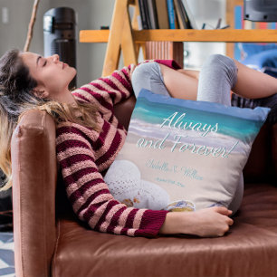 Modern Tropical Beach Always and Forever Cushion