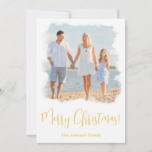 MODERN TROPICAL BEACH CHRISTMAS CARD FAMILY PHOTO