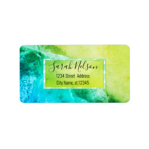 Modern Tropical Beach Label
