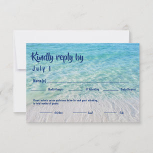 Modern Tropical Beach Meal Choice Reception RSVP