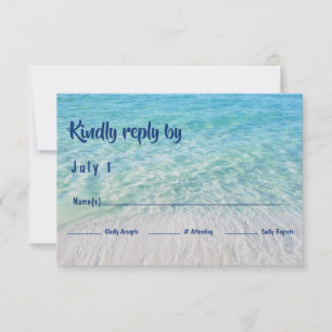 Modern Tropical Beach Ocean Reception RSVP