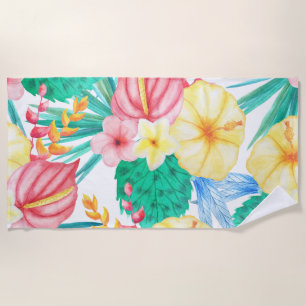 Modern Tropical Beach Towel