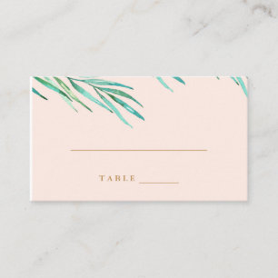 Modern Tropical Beach Wedding Escort Card