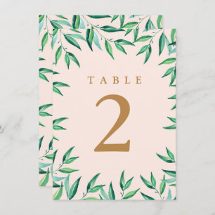 Modern Tropical Beach Wedding Table Numbers