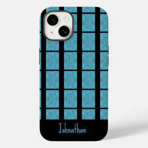 Modern Tropical Blue Splash Grey Case-Mate iPhone 14 Case
