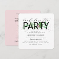 Modern Tropical Blush Flamingo Bachelorette
