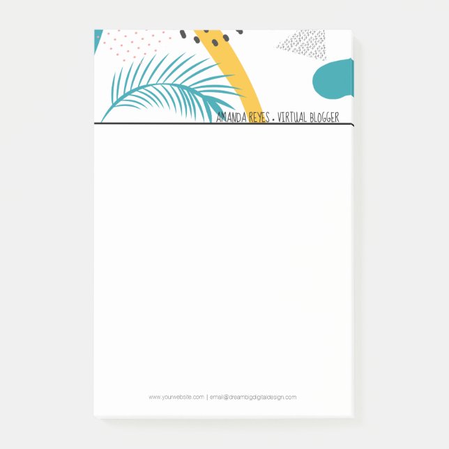 Modern Tropical Collage Post-it Notes (Front)