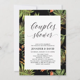 Modern Tropical Couples Wedding Shower Invitation