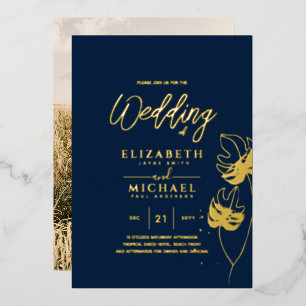 Modern Tropical Disco Gold PHOTO Wedding