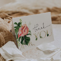 Modern Tropical Flamingo Baby Shower or Birthday