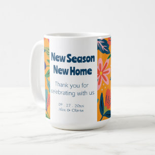 Modern Tropical Floral Pattern Coffee Mug