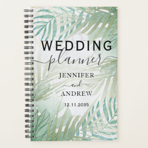 Modern Tropical Foliage Sage Green Wedding Planner