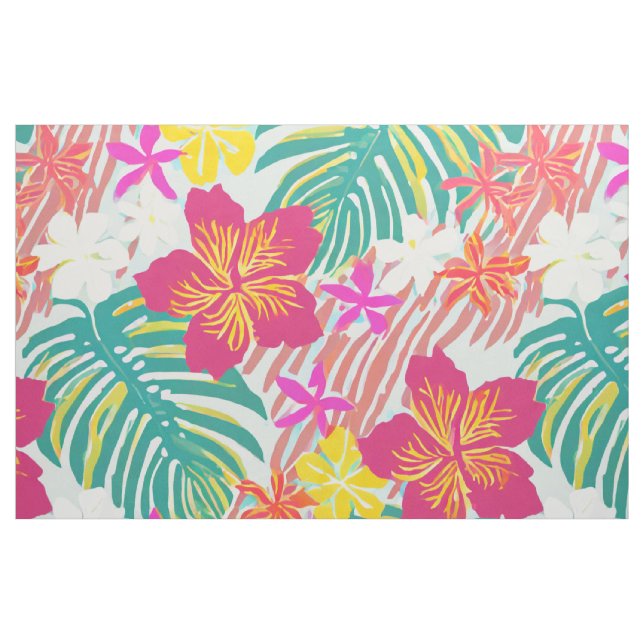 Modern tropical hawaiian aloha pattern fabric (Fat Quarter)
