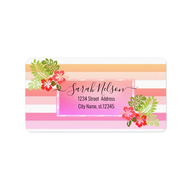 Modern Tropical, Hibiscus Label (Front)