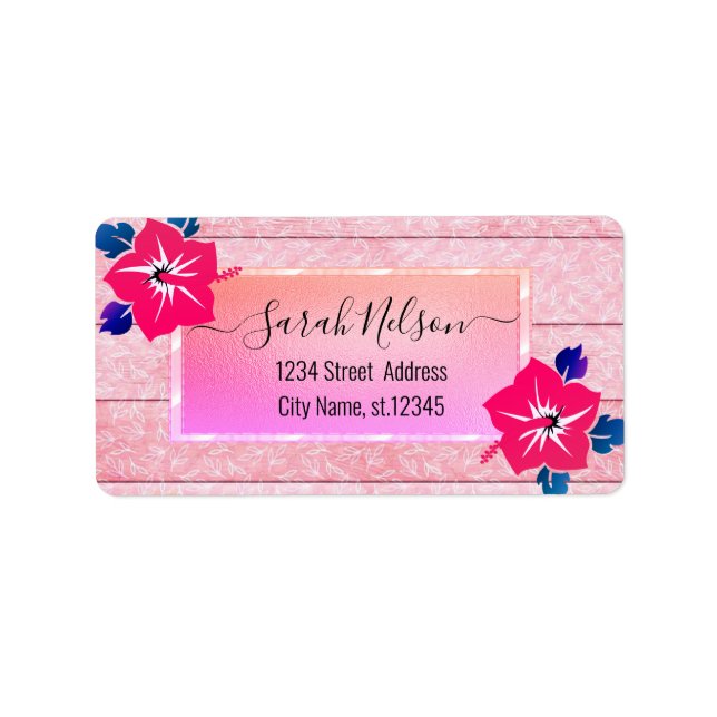 Modern Tropical, Hibiscus Label (Front)