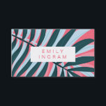 Modern tropical leaf bright pink teal design business card<br><div class="desc">Modern tropical leaf bright pink teal design perfect for showing off your business with this catchy card</div>