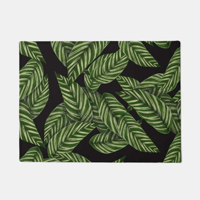 Modern Tropical Leaves Doormat (Front)