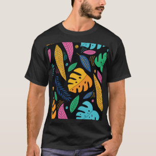 Modern tropical leaves: seamless background. T-Shirt