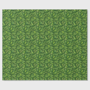 Modern Tropical Leaves Seamless Pattern Wrapping Paper