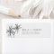 Modern Tropical Minimalist Wedding Return Address