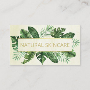 Modern Tropical On Beige Organic Spa Soap Skincare Business Card