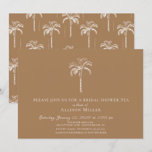 Modern Tropical Palm Tree Bridal Shower Invitation
