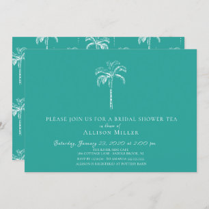 Modern Tropical Palm Tree Bridal Shower Invitation