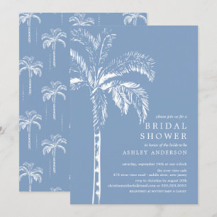Modern Tropical Palm Tree Bridal Shower Invitation